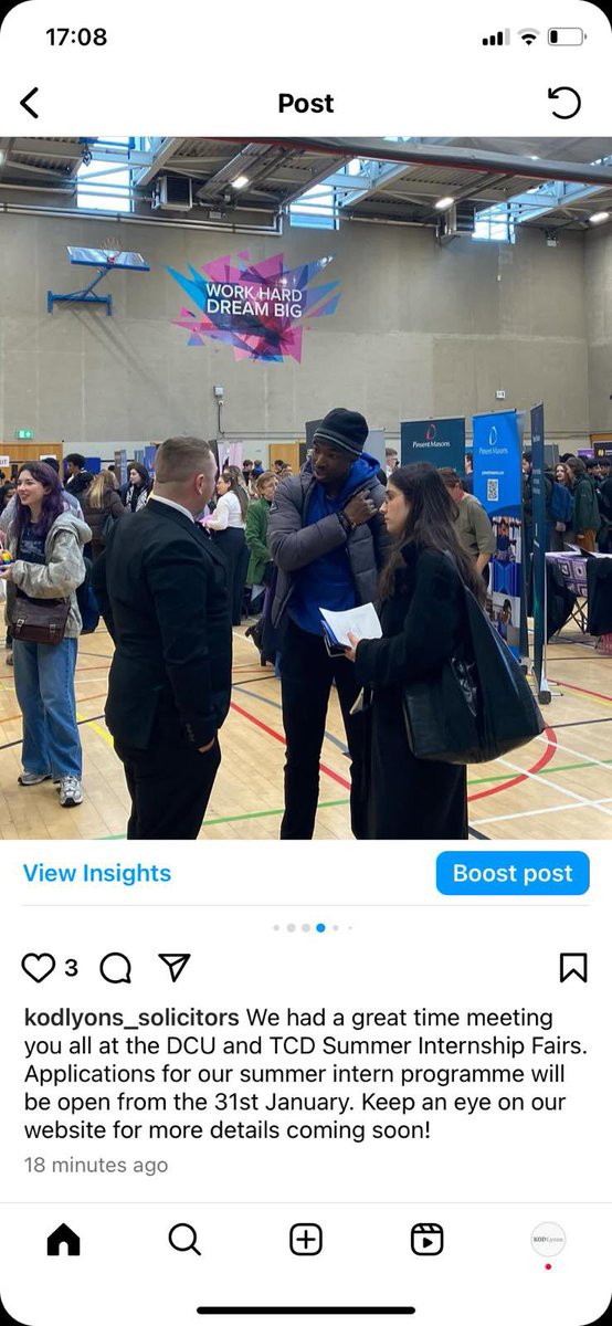 KODLyons's tweet photo. We had teams attending DCU and Trinity College summer internship fairs today. 
A great response from students to the work we do and superb interest from the very talented next generation of human rights lawyers. https://t.co/nZUCWPA7jh