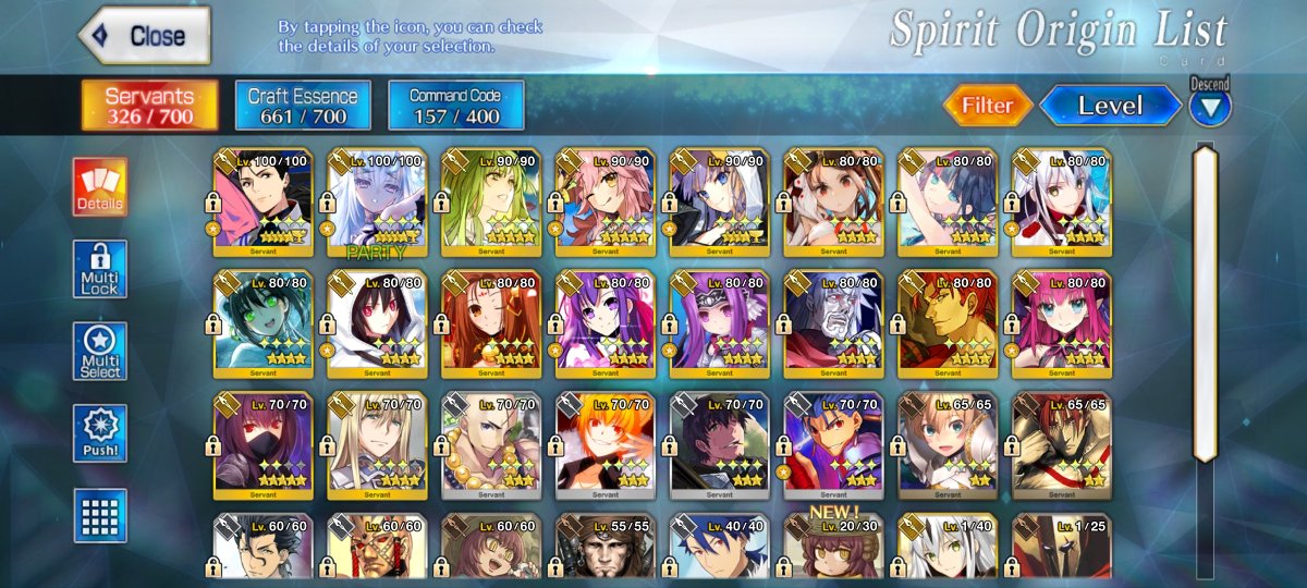 Rumo2901's tweet photo. Servant Sammlung 1/3
23.01.25 1503 Logins

Sommer und Lostbelt 7 Pulls liefen recht glatt und sonst war eigentlich nix groß dieses Jahr. 2025 wird da definitiv schlimmer, sind ne Menge Banger die raus kommen. https://t.co/ExJmetVfno