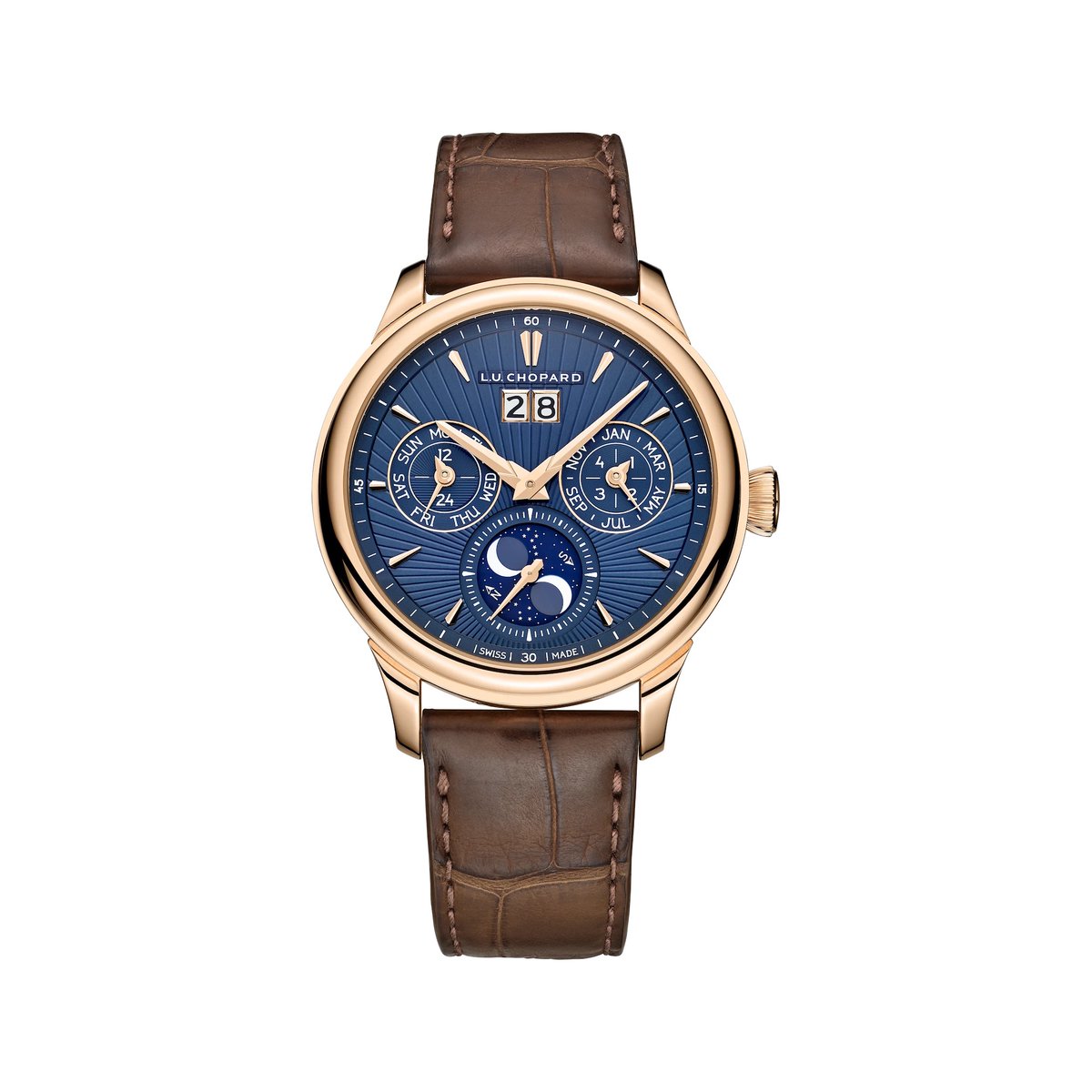 derelojes's tweet photo. El Chopard L.U.C Lunar One combina diseño refinado y complicaciones como fases lunares orbitales y calendario perpetuo en una caja compacta y elegante https://t.co/Qtlmhjaq5S #Chopard #ChopardLUC #derelojes https://t.co/lwEyYNGh3j