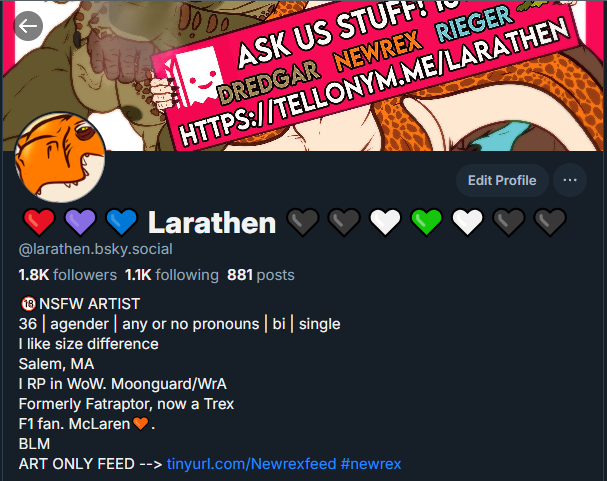 larathen's tweet photo. Reminder to ditch this shithole and follow where I'm active. I've given up on this place. https://t.co/dDiEzL9K9W
