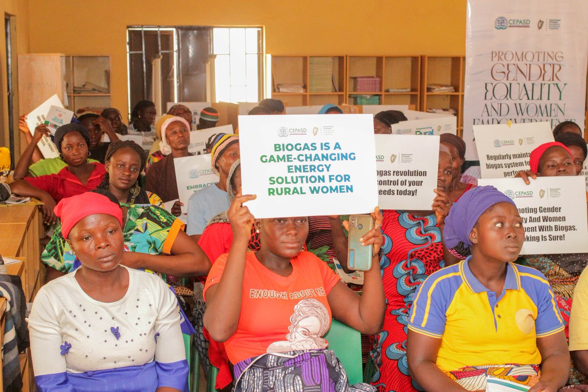 CEPASDAfrica's tweet photo. Biogas is a game-changing energy solution for rural women

Embrace the Use of Biogas over the traditional firewood and charcoal to clean and sustainable energy solution. Our message to women of Dafara Community in Kuje Area Council @IrlEmbNigeria

@UNFCCC @unwomenNG @UN_Women https://t.co/NbF4WPUWaU