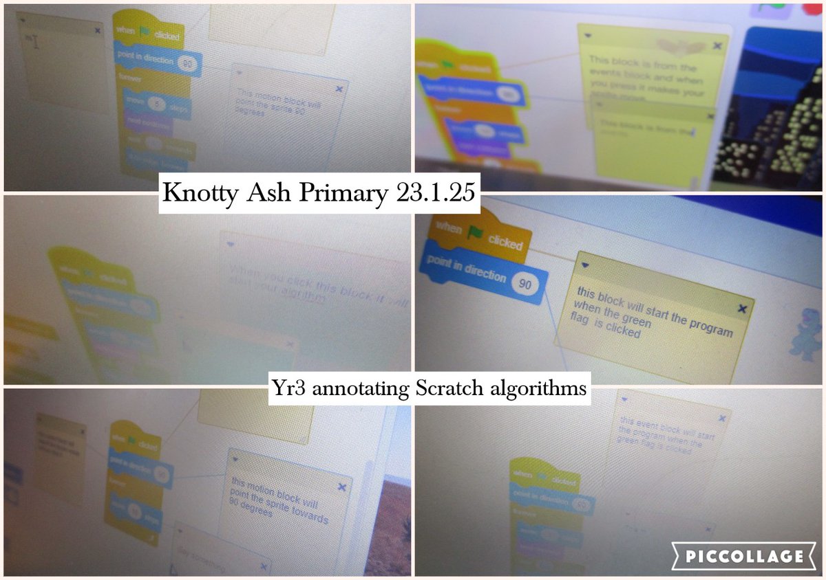 Today, Yr3 pupils were annotating Scratch algorithms, to describe the function of the blocks <a href="/AshKnotty/">Knotty Ash Primary</a>