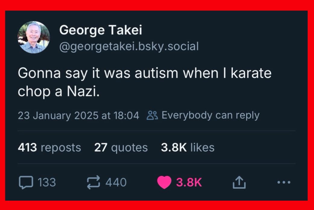 Rev3Finker's tweet photo. #Muskrat #Nazi #Bootlicker #Brownshirt #EvilRightWing #Oligarchy  #TruckFump #Republicunt #TakeiFTW #Sulu #OhMy #TeslaSucks #OkaytobeTakei https://t.co/ZEP2w6rCoA