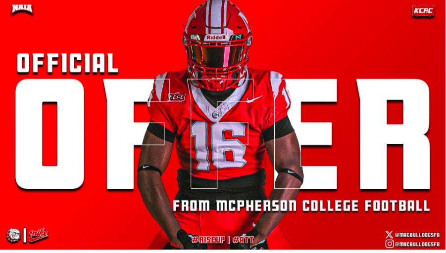 LeShawn Douglas-Hayes🌴 (@dough_leshawn) on Twitter photo Blessed to have received an offer to continue my academic and football career at McPherson College! <a href="/Bill31529/">Bill Ragans</a> <a href="/ChilesTDC/">Chiles High School Football</a> <a href="/CoachJFisc/">Coach Fiscus</a> <a href="/MACBulldogsFB/">McPherson Football</a> Blessed to have received an offer to continue my academic and football career at McPherson College! <a href="/Bill31529/">Bill Ragans</a> <a href="/ChilesTDC/">Chiles High School Football</a> <a href="/CoachJFisc/">Coach Fiscus</a> <a href="/MACBulldogsFB/">McPherson Football</a>