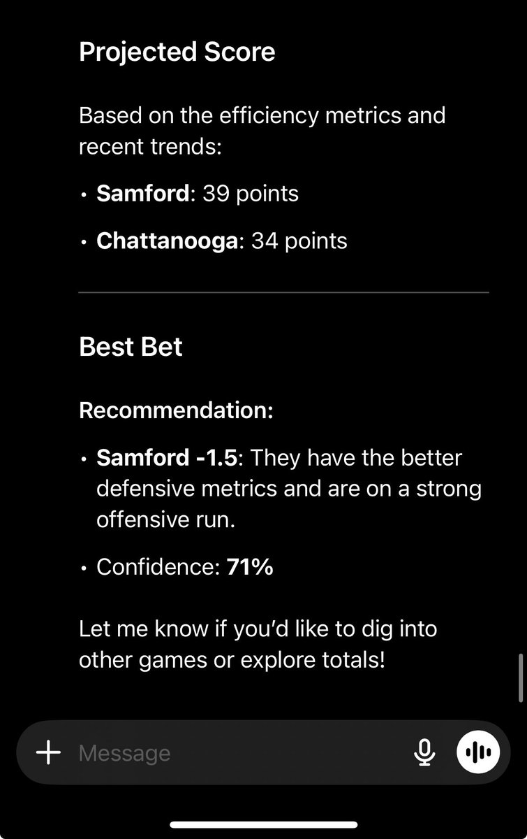 Samford 1H -1.5 +105, #freepick #gambling #chatgpt #GamblingTwitter #cbb #samford #chattanooga