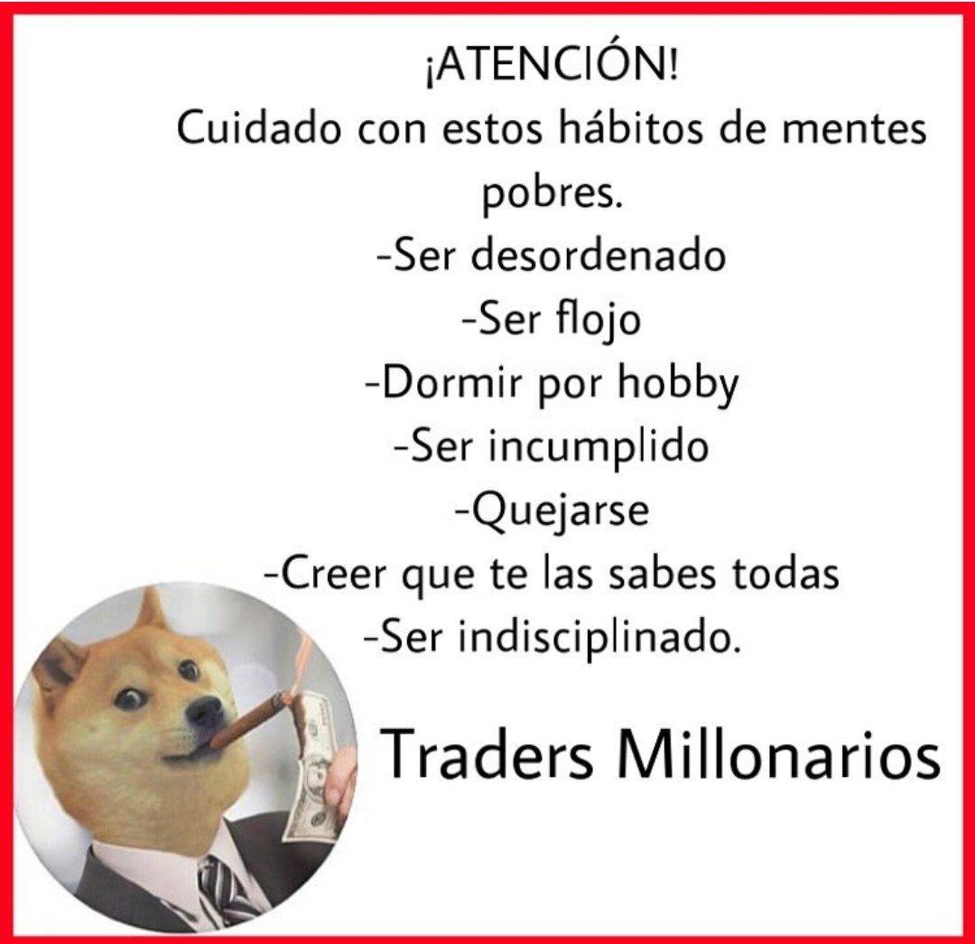 TradersMillon's tweet photo. ATENCIÓN CON ESTO...

#trading #lujo #dinero #emprendedor #exito #motivation #negocios #estilodevida #bitcoin #crypto #cryptocurrency #blockchain #cripto #inversiones #dinerovirtual #criptomonedas #btc #ethereum #emprendedores #libertadfinanciera #finanzas #criptonoticias #trader https://t.co/6lWJwrNslM