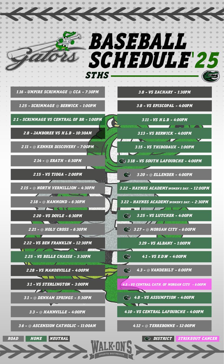 STHS_BASE's tweet image. Year 63 of Gator Baseball!