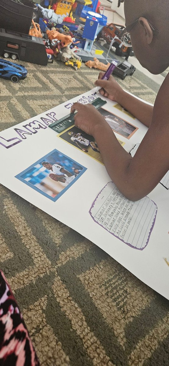 iTeach_NG's tweet photo. @Lj_era8 my boy did a whole project about you! He loves the Ravens! https://t.co/Ei0wmEzQDv