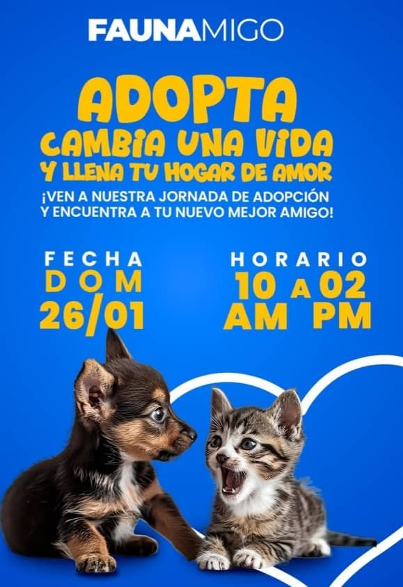 Jornada de adopción. Domingo 26 San Antonio de los Altos. C.C. La Casona 2, Miranda, de 10am a 2pm. Corre la voz