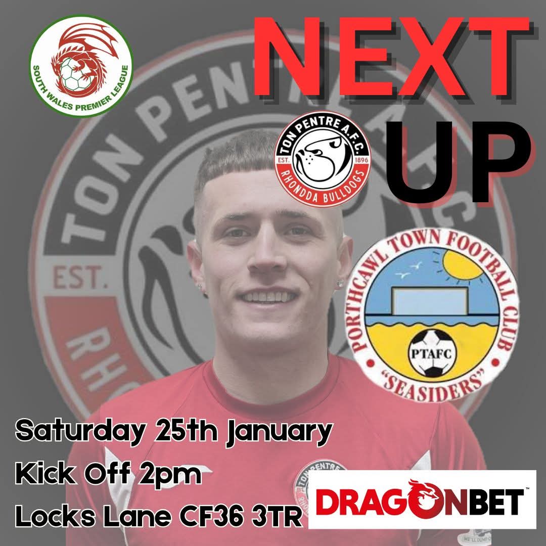 TonPentreFC's tweet photo. This Weekend ⚽️

Saturday: The seniors hit the road to face Porthcawl Town in the South Wales Alliance Premier. Kick-off is at 2 PM.

Sunday: The Young Bulldogs gear up for an away clash against Heolgerrig Red Lion Youth in the South Wales Youth League Cup!

#WeAreBulldogs🔴⚪️ https://t.co/uK9Zeb4toK