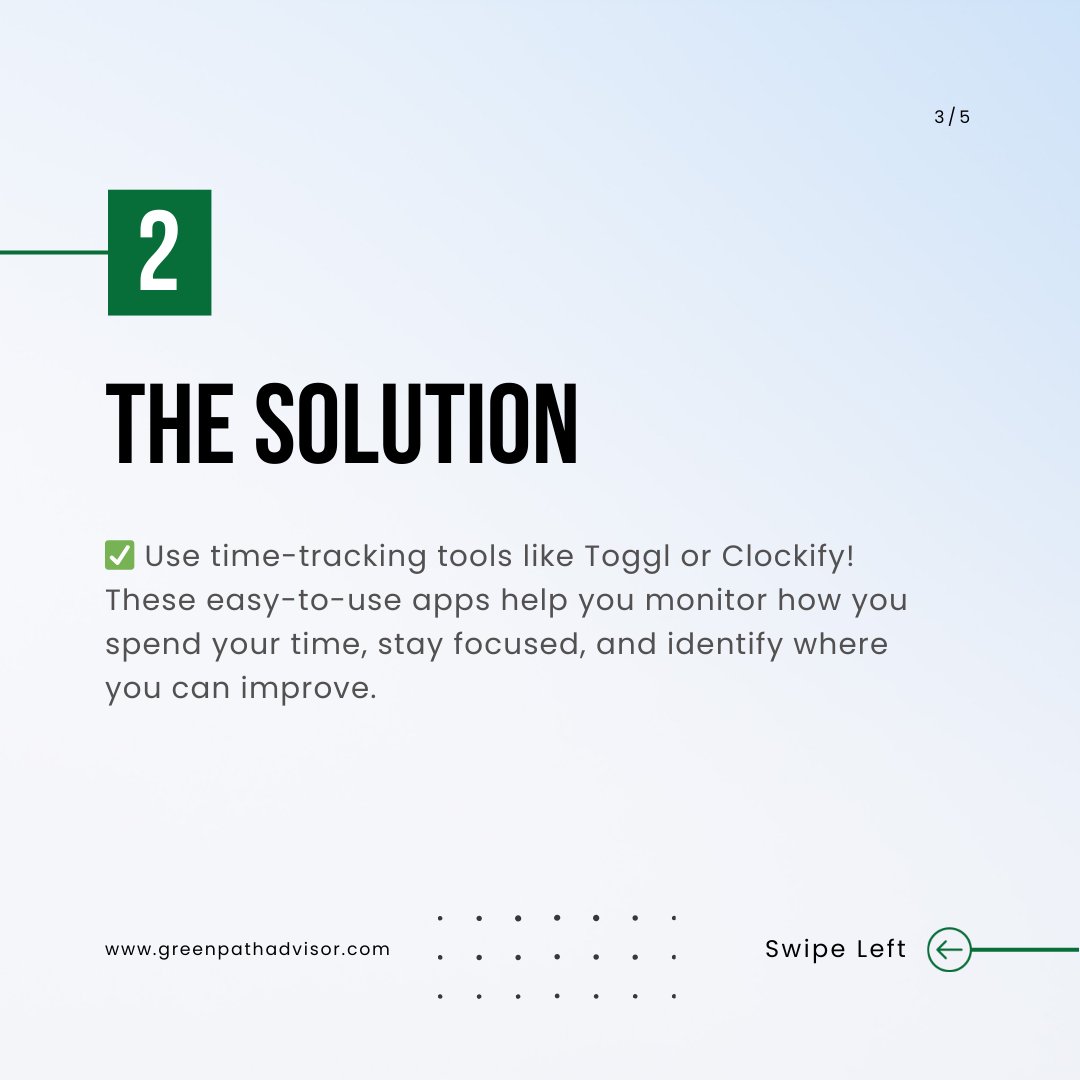 GreenpathVA's tweet image. ⏰ &quot;Time is your most valuable asset! Are you using it wisely? Discover how tools like Toggl or Clockify can transform your productivity. Track, manage, and prioritize your day like a pro!&quot;

greenpathadvisor.com

#WorkSmartNotHard #TimeManagementTools #GreenpathAdvisors