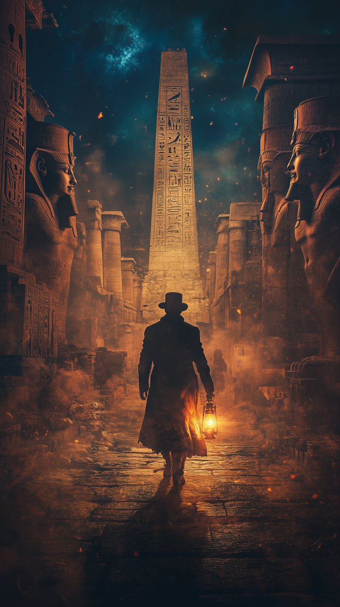 Under a starlit sky, an enigmatic traveler ventures into the heart of the ancient temple. With only the flicker of a lantern to light the way, whispers of the past come alive in the shadows. 🏺🌟