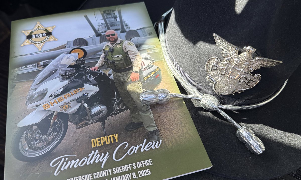 Today, two members from our Honor Guard unit joined law enforcement from around the country to pay respects to <a href="/RSO/">Riverside County Sheriff</a> Deputy Corlew, his family, friends, and co-workers. It’s with great sadness that we have to, but we are honored to stand with them in their time of grief. Rest in