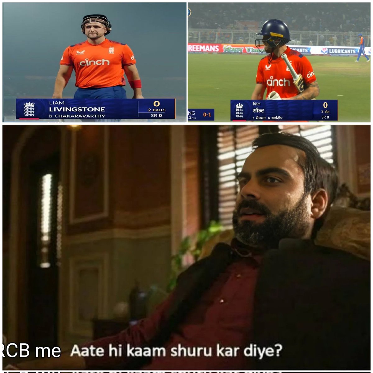 syedmuneeb101's tweet photo. Virat Kohli to both of them - 

#INDvsENG https://t.co/0x0WuRUyvS