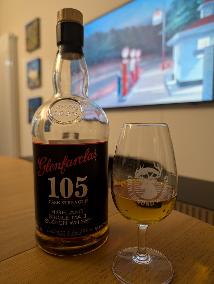 CameronHobbs's tweet photo. Day 23 of #DramADay and it's a classic!
The Glenfarclas 105 has been going since 1968. Nothing bad lasts that long...
Sweet and spicy. Pepper and nutty with a hint of honey. It's slightly bitter but delicious. At 60% a wee bit of water goes a long way.
A cracking dram. 4/5 https://t.co/wLdBHGtxwY
