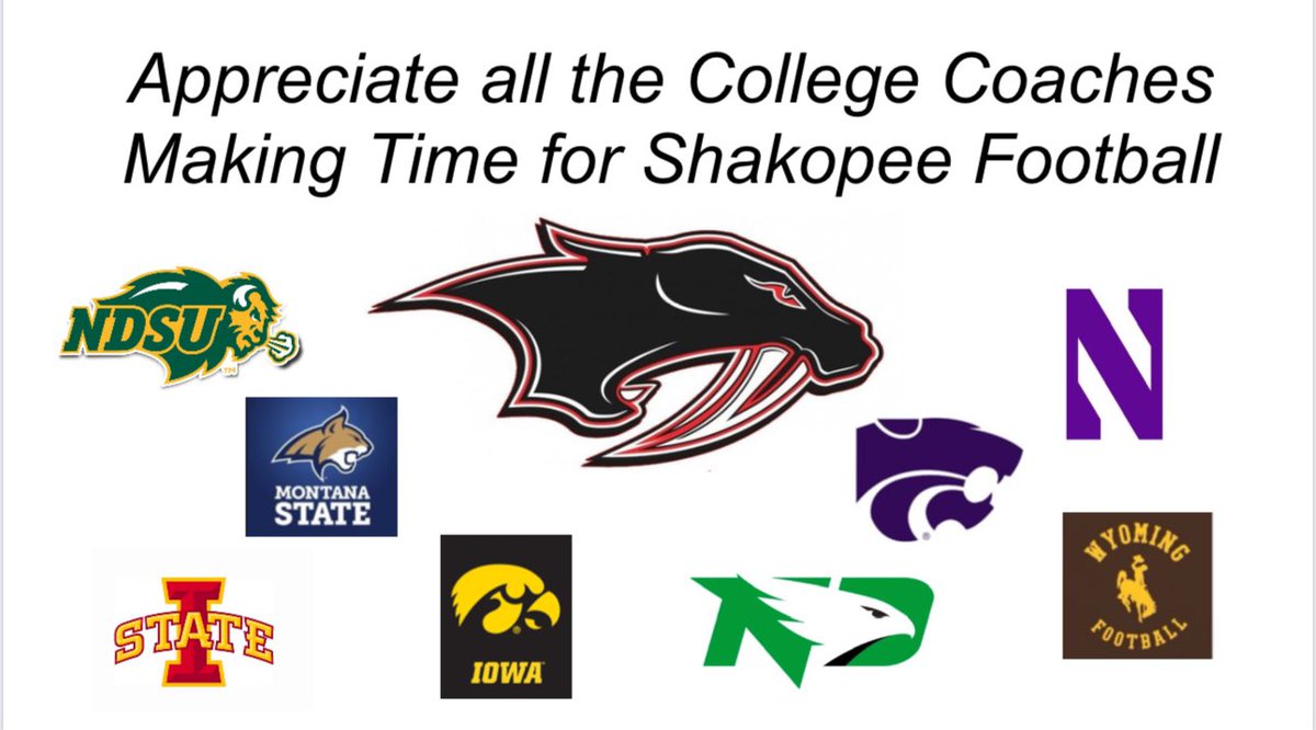 SaberFootball16's tweet photo. Lots of recruiting activity here at Shakopee Football!  Big thanks to all the college coaches taking the time recently to stop by and check out our dudes‼️
Proud of the hard work our team has done &amp; is putting in to earn your attention‼️
#SaberPride https://t.co/N8CJWeoNgB