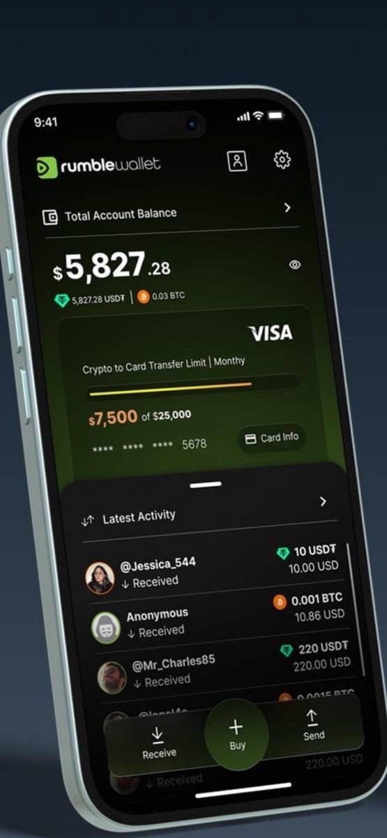 BitcoinArchive's tweet photo. JUST IN: YouTube rival Rumble to launch digital wallet to make Bitcoin and Tether payments. https://t.co/DuYPz7OVZw