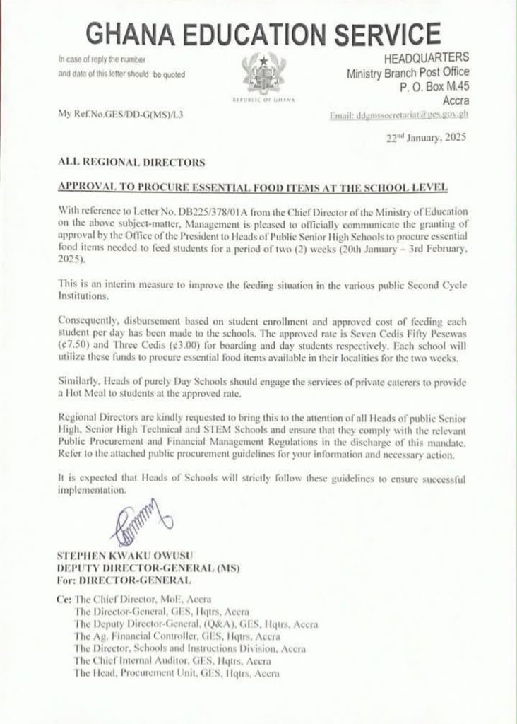 Government has budgeted for 7.50p daily for Boarding students? 

Meaning…

Breakfast is = 2.50p
Lunch       Is =  2.50p
Supper     Is = 2.50

Total : 7.50. 

Are the students prisoners? the only thing 2.50p can buy is Sachet water.