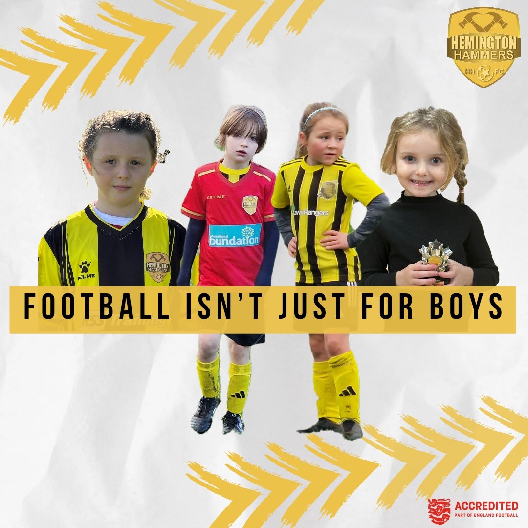 HammersFC1's tweet photo. 𝔽𝕠𝕠𝕥𝕓𝕒𝕝𝕝 𝕚𝕤𝕟'𝕥 𝕛𝕦𝕤𝕥 𝕗𝕠𝕣 𝕓𝕠𝕪𝕤
#hhfc #girlsfootball #footballisntjustforboys #futurelioness #upthehammers https://t.co/4bqDTprR2H