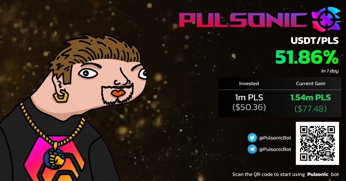 New Pulsonic bot feature is out!

Share your P&amp;L using "Share" button, which will also automatically generate QR code with your referral link!

👉 t.me/PulsonicBot