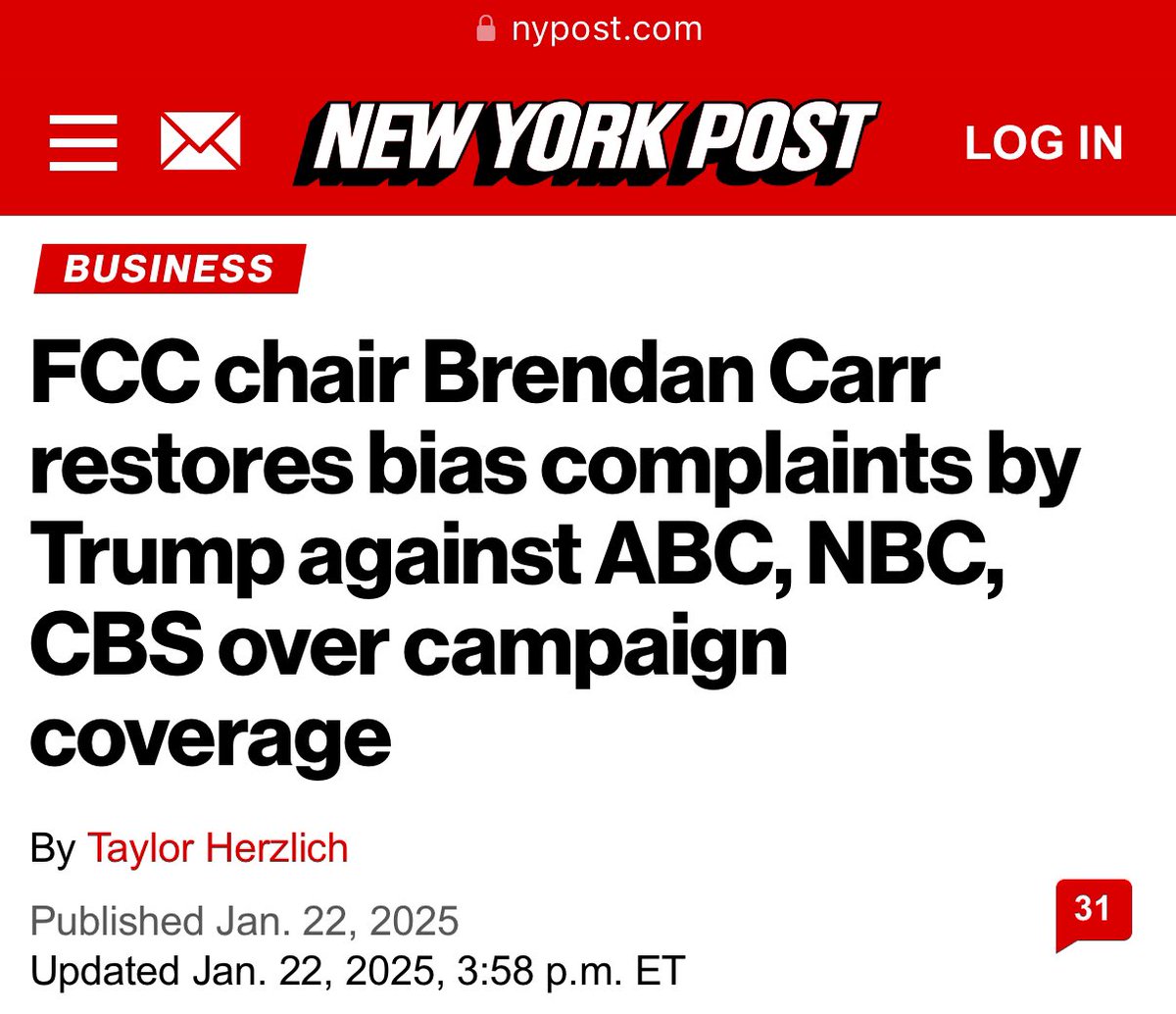 Brendan Carr tweet media