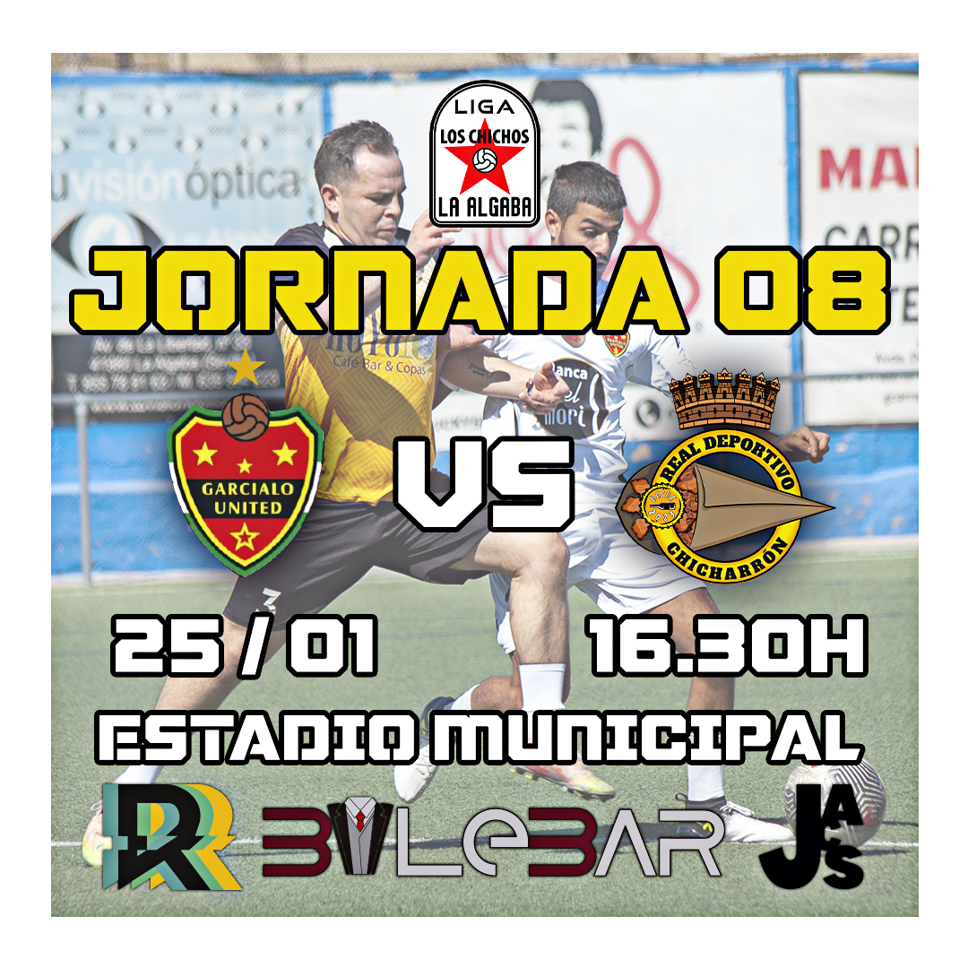 ⚽VAMOS CON LA JORNADA 08⚽

¡Mañana a las 16.30H arrancamos primera Jornada del
año ante El Picaero!

💪🏻💛 Vente y acompaña a tu equipo para mantener la
clasificación

⚽ JORNADA 08
🆚 Garcialo United
🗓️ 25/01 ⏰16.30H
🏟️ Estadio Municipal de La Algaba

¡AVANTI CHICHARRÓN!