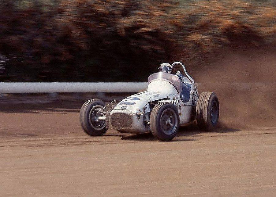 .<a href="/MarioAndretti/">Mario Andretti</a> on his way to a 4th place finish in the 1968 Golden State 100.