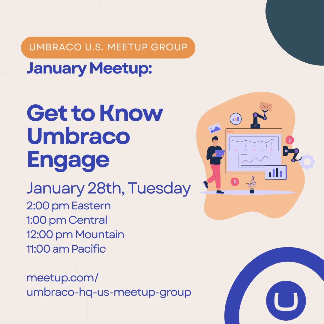 Join us to learn about Umbraco Engage and see how it can help your digital marketing in #Umbraco.  Heather Burns from @umbracohq is presenting!

Learn more and RSVP here: 

meetup.com/umbraco-us-mee…