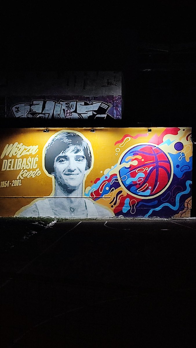 TheUnicate's tweet image. #Bosnia #Tuzla #Mural #Basketball #Basket #Mirza #Delibašić