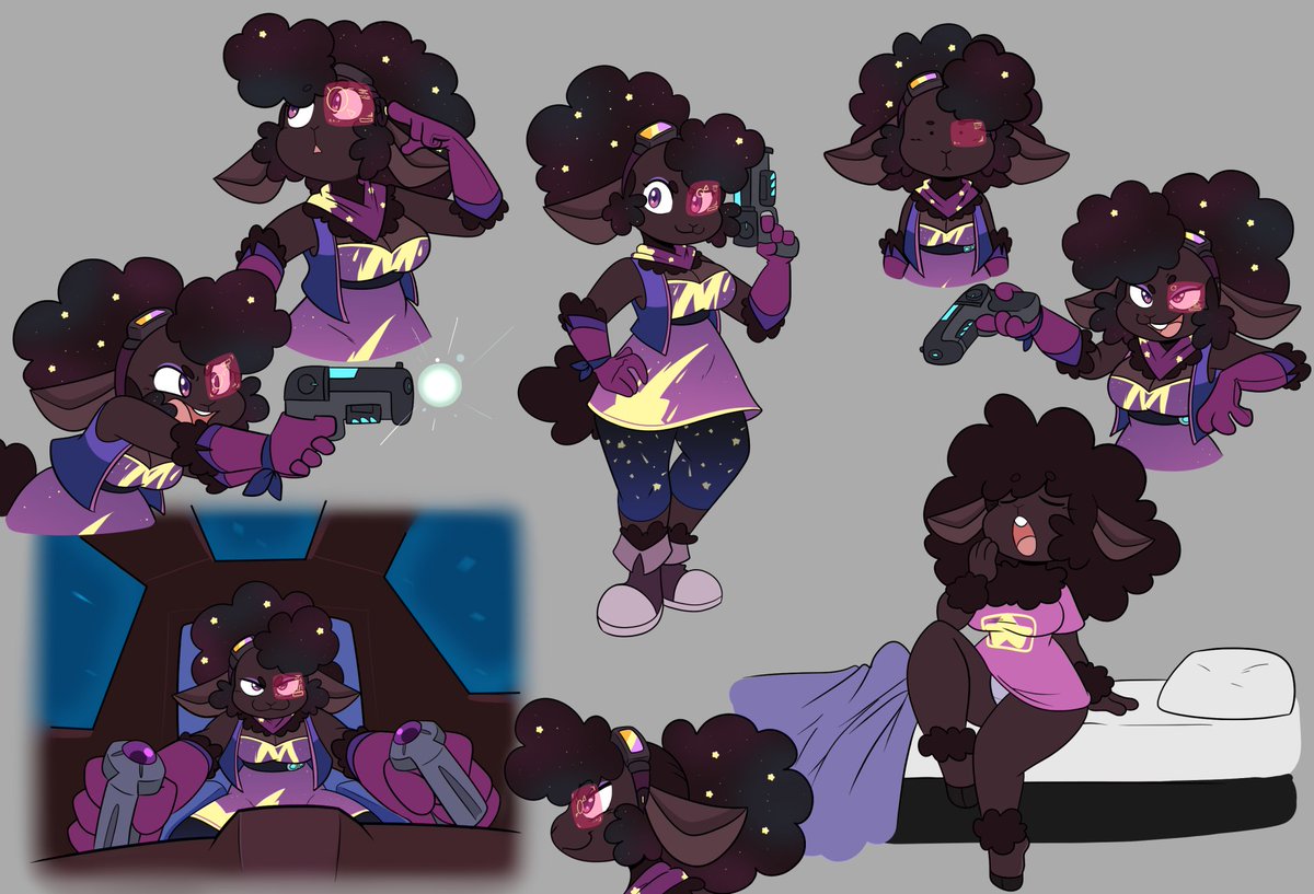 Doodles of Capella Starr space ranger extraordinaire (my beloved star child)