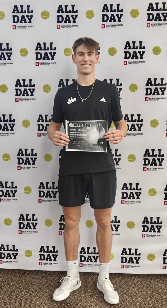Indiana Men's Tennis (@indianamtennis) on Twitter photo It’s title town for Facu! He captures the inaugural <a href="/UTR_Sports_/">UTR Sports</a> PTT event in B-Town! Facu and the boys will be back in action on February 1st when they take on Dartmouth at home. ⚪️🔴💪🏻 It’s title town for Facu! He captures the inaugural <a href="/UTR_Sports_/">UTR Sports</a> PTT event in B-Town! Facu and the boys will be back in action on February 1st when they take on Dartmouth at home. ⚪️🔴💪🏻