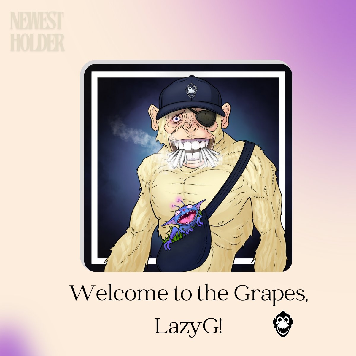 Welcome <a href="/LukaMa911/">Lazyg</a> to the @Grapes! 

Every new holder receives an introduction.