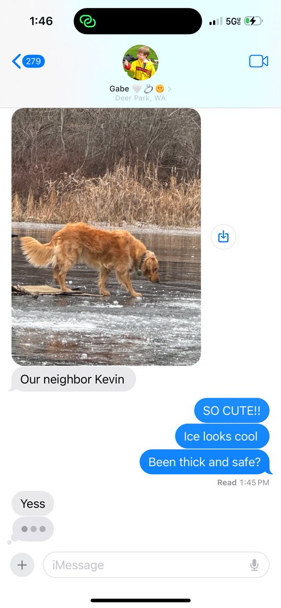 SidneyMichell10's tweet photo. Texts from Gabe ice fishing lol https://t.co/WMHGiMzaHo
