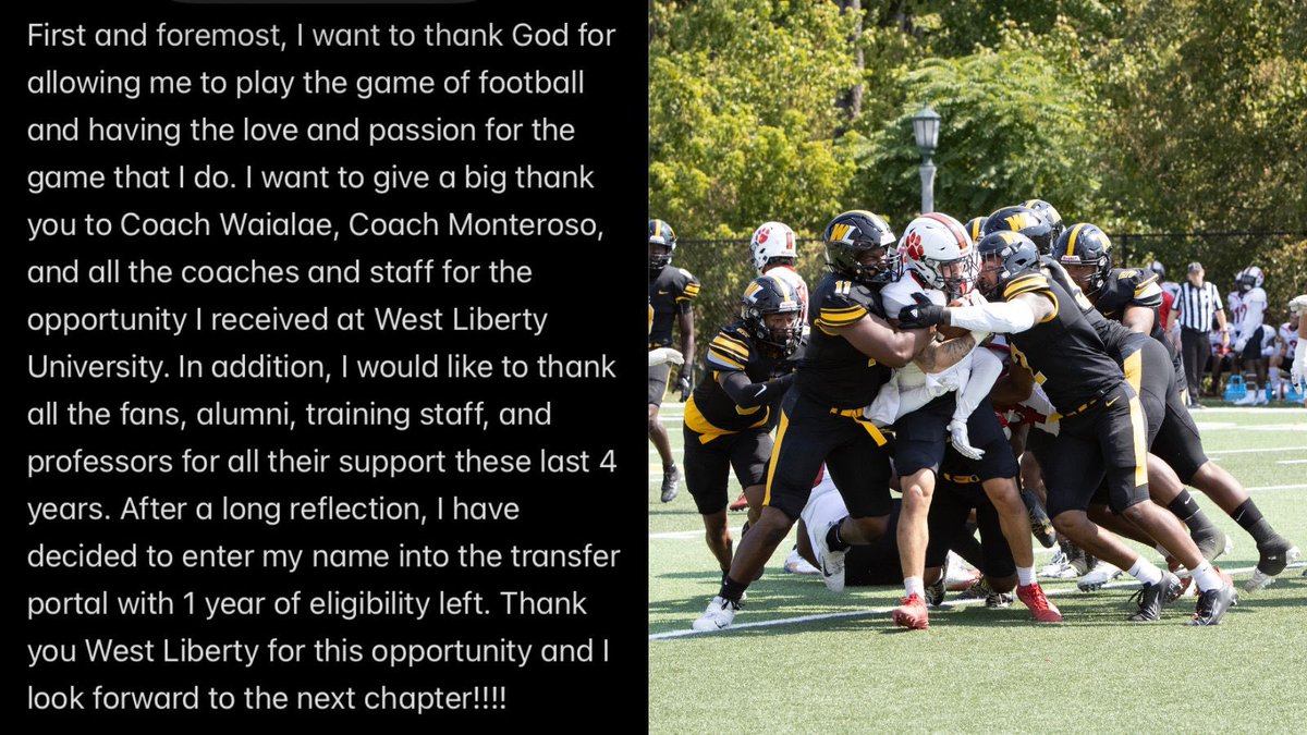 Officially in the transfer portal!!!!!!