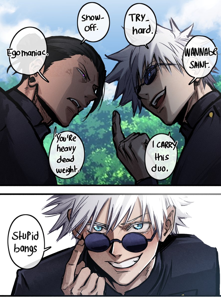 OwwlllY's tweet photo. Gojo's plan #satosugu #JujutsuKaisen https://t.co/4RtHqpWQzo