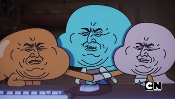 FranciscoTNG_'s tweet photo. People say modern SpongeBob is trying to make the next big meme face but gumball actually does that shit and no one says anything. https://t.co/MIrU36lk00