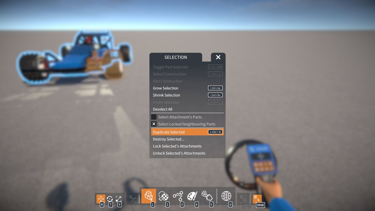 GearBlocksGame's tweet photo. Hey all, just another small update!  With part selection duplication, more additions to the Lua API, a new map, and more.

Check out release notes in game for details: https://t.co/6kFFigjm4H

#indiegames #indiedev #madewithunity https://t.co/2pd42yA9jr