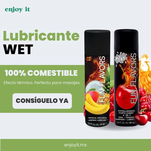 Disfruta de la suavidad, el sabor y la sensación térmica de este lubricante comestible. Ideal para facilitar la intimidad, practicar oral o incluso para un sensual masaje. Efecto caliente con el contacto o la fricción 💕 #LubricanteWET #PlacerSinLímites #SensaciónTérmica