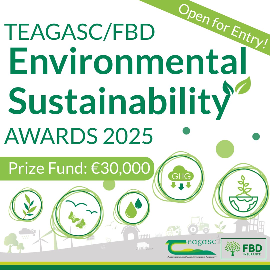 teagasc's tweet photo. The Teagasc/ FBD Environmental Sustainability Awards aims to promote environmentally sustainable farming.
Find out more about the awards or enter on https://t.co/1EO7ny4lYk
@fbd_ie @TeagascSignpost #EnvironmentAwards https://t.co/jPHfaaONyi