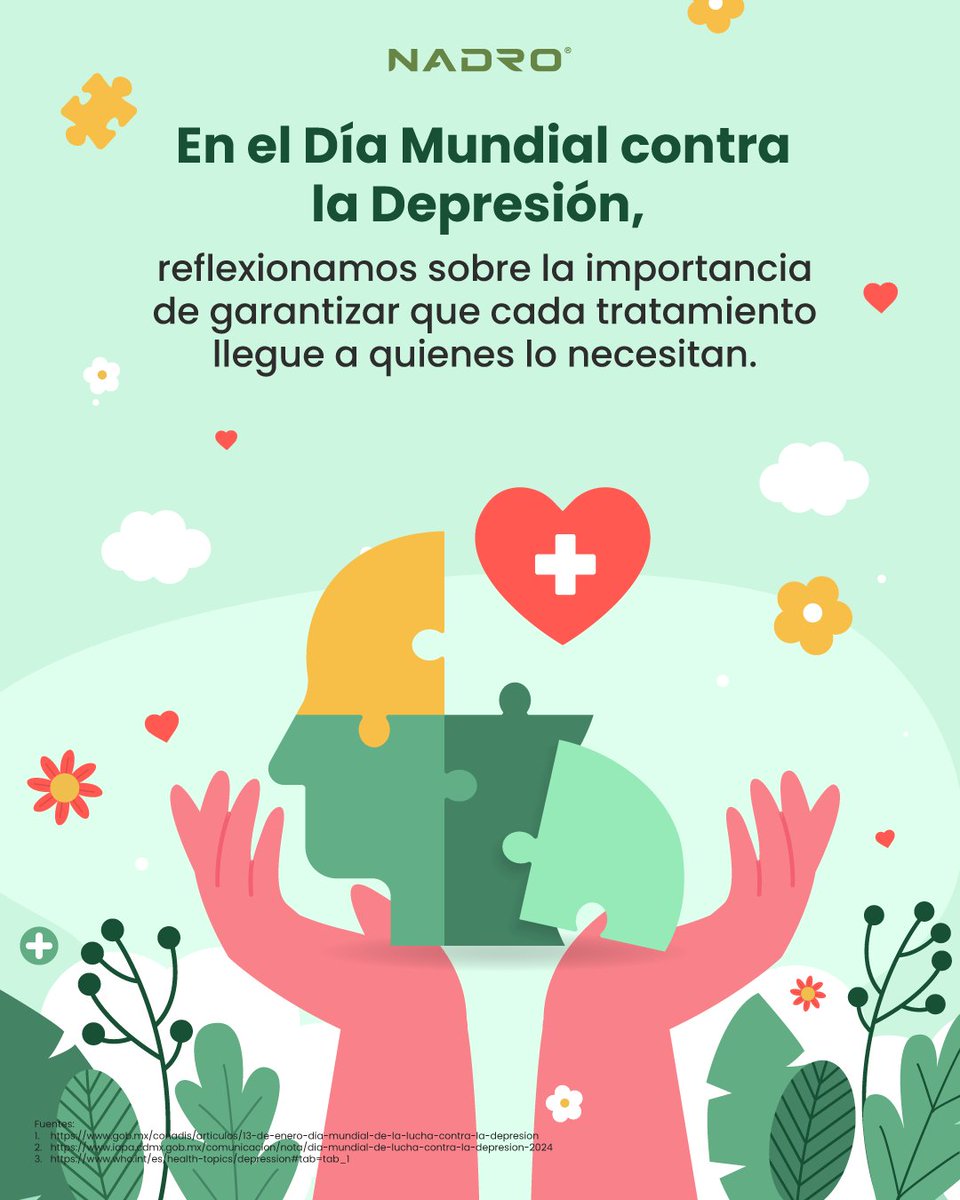 La depresión es un desafío global, pero juntos podemos marcar la diferencia. Como aliados de los profesionales de la salud, trabajamos para que los tratamientos lleguen a tiempo y salven vidas.

#SaludMental #CompromisoFarmacéutico #DíaMundialContraLaDepresión