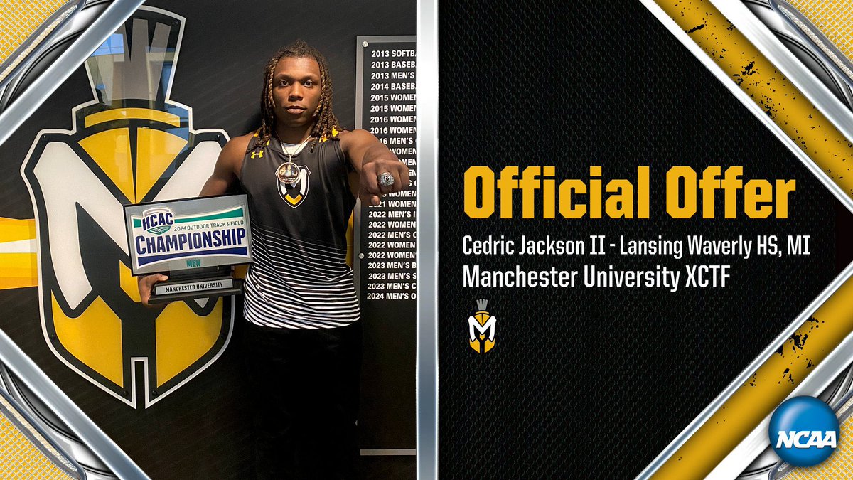 After a great visit and conversation with <a href="/CoachSamKaton/">Coach Sam Katon</a> I am extremely blessed to say I’ve received my 2nd offer to continue track and field at the next level at Manchester University! #AGTG <a href="/coachdd66/">Don Dimick</a> <a href="/casteele88/">Mr. Casteele</a>