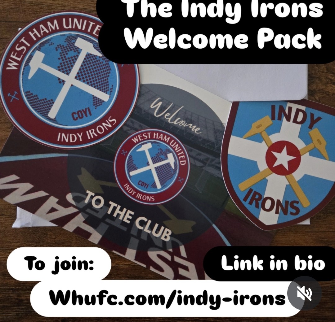 Got everything together for an Indy Irons Welcome Pack. There's NEVER a fee to join or be a part of the group. 
To join;
1. either type in the URL in pic or click the link in the Bio
2. Click one of the Join Club buttons. 
3. Register 
....and done
#westham_us #westham