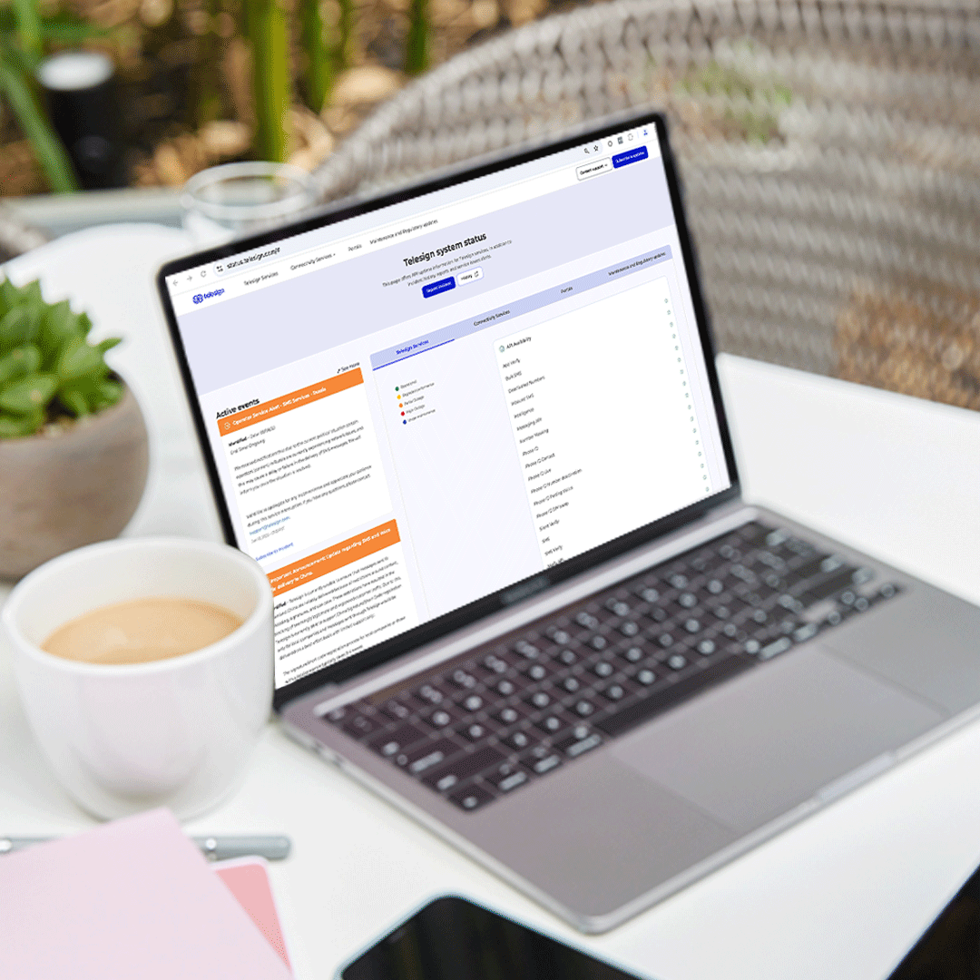 ICYMI, we updated our Status Page, which offers API uptime information for Telesign services, in addition to incident history reports and service issues alerts. 🙌

Check it out: status.telesign.com
