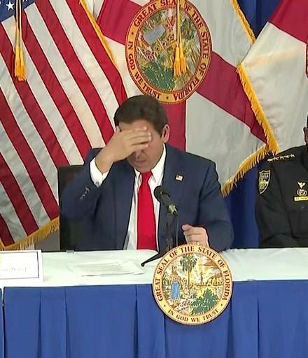 <a href="/GovRonDeSantis/">Ron DeSantis</a> Even Ron DeSantis is tired of dealing with Ron DeSantis. Same bro.