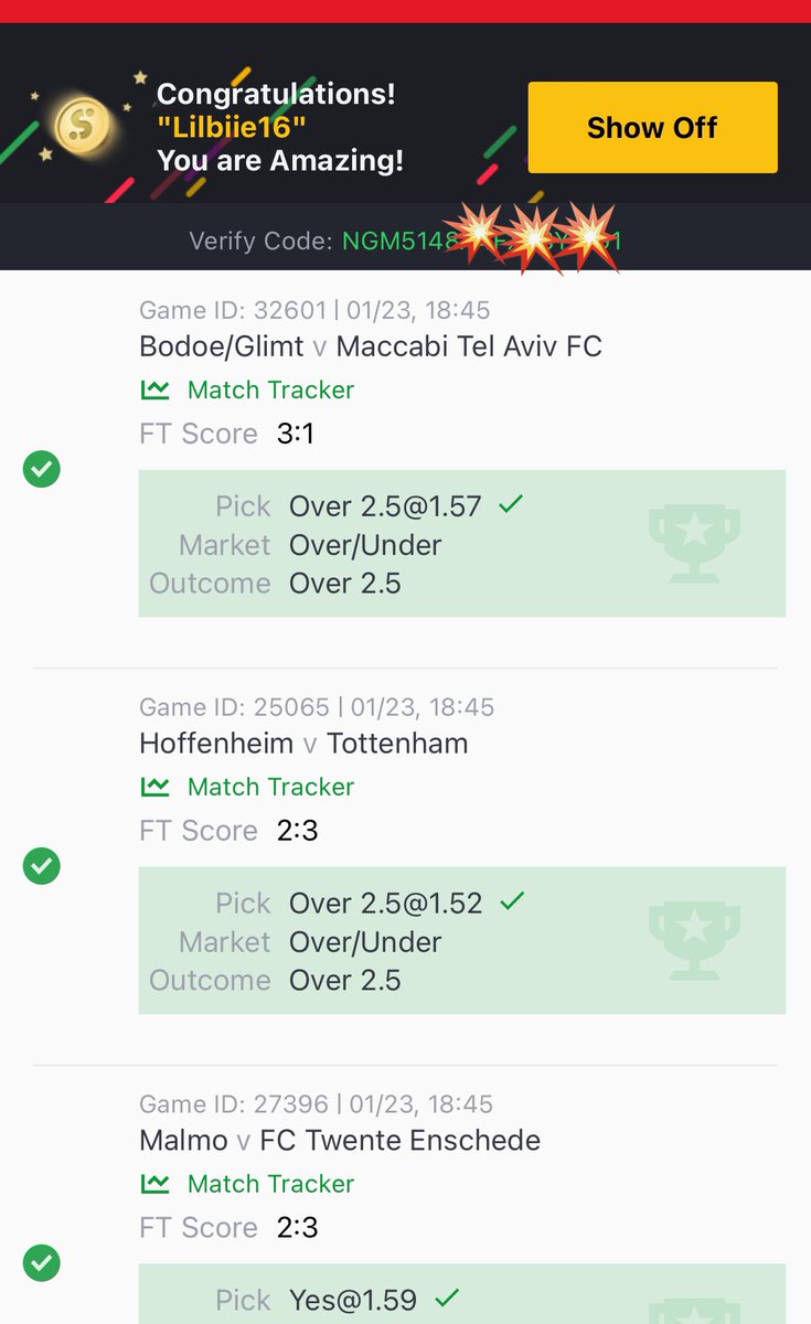 bayobets's tweet image. BOOOOOOOOOOOOOOOMMMMMM 💥💥💥💥💥✅✅✅✅✅✅✅✅✅

Congratulations if you got on. Drop your winning tickets here🎉