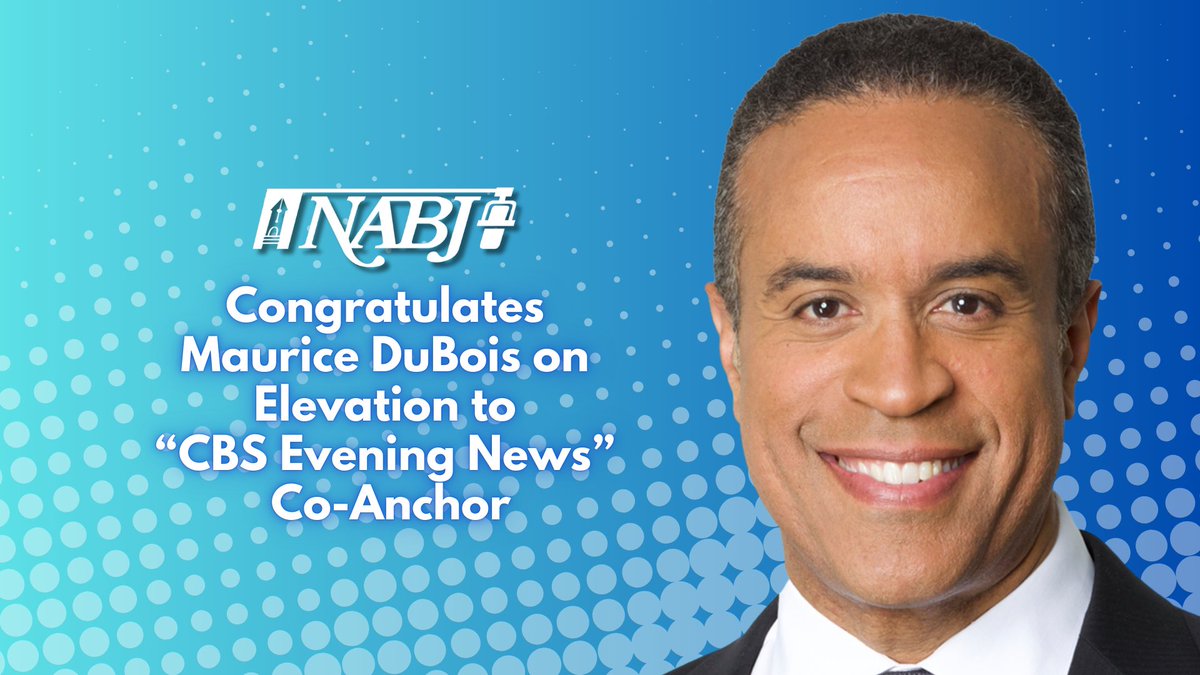 #NABJ Headquarters โ๐พ๐๏ธ๐๏ธ๐ป ๐ท ๐ฅ ๐ ๐ (@nabj) on Twitter photo ๐ฅณNABJ congratulates <a href="/mauriceduboistv/">Maurice DuBois</a> on his elevation to co-anchor at โCBS Evening Newsโ after celebrating 27 years on air in NYC. He'll anchor alongside John Dickerson as CBS celebrates the showโs return to its New York Broadcast Center.
โ๏ธhim out week! bit.ly/3WuoxQV ๐ฅณNABJ congratulates <a href="/mauriceduboistv/">Maurice DuBois</a> on his elevation to co-anchor at โCBS Evening Newsโ after celebrating 27 years on air in NYC. He'll anchor alongside John Dickerson as CBS celebrates the showโs return to its New York Broadcast Center.
โ๏ธhim out week! bit.ly/3WuoxQV