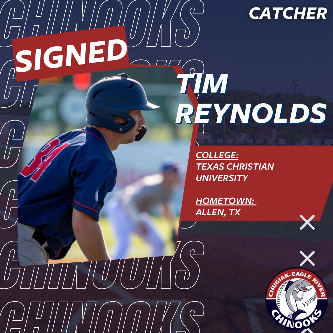 CERchinooks's tweet photo. SIGNED

Tim Reynolds has signed to play with the Chinooks this Summer 2025. Reynolds will be a catcher and comes from Texas Christian University. He is a returning player!

#ChinooksBaseball #BaseballSigning #Signing #Nooks #NooksNation #RollNooks #FishOn #Baseball https://t.co/Mii1ay765J