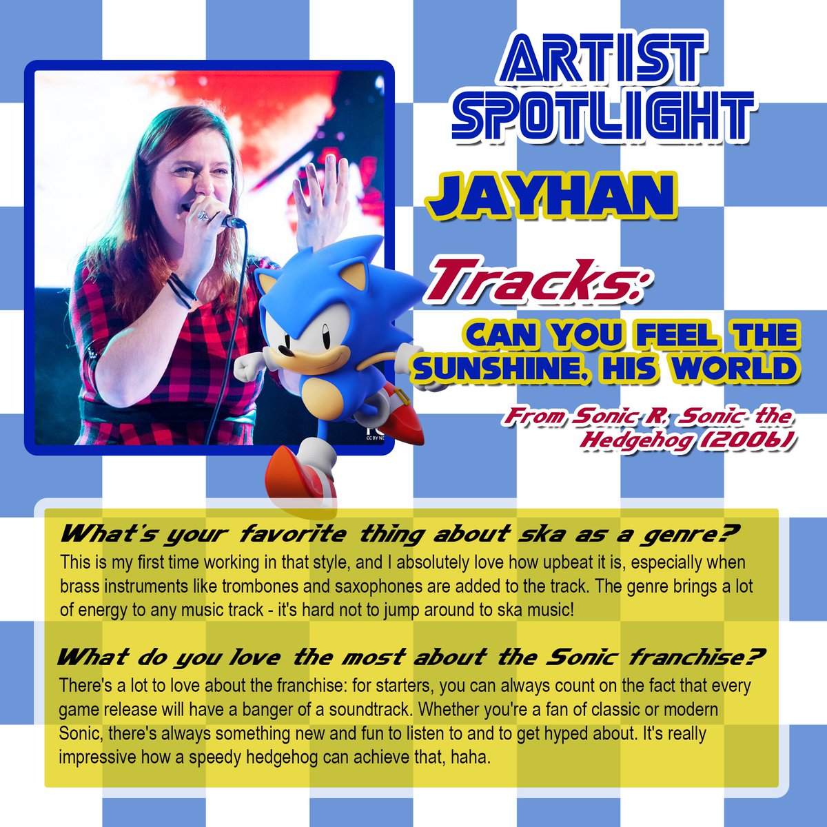 GameGrooves (@gamegrooves) on Twitter photo On Skanic the Hedgehog, <a href="/JayhanOfficial/">Julia ~Jayhan~ Handschin</a> lent her powerful lead vocals to both <a href="/SaiyaSounds/">SaiyaSounds 🎵 (Wishlist Rogue Labyrinth on Steam)</a>'s Can You Feel the Sunshine and <a href="/Sean081799/">sean081799.bsky.social 🟦☁ (Sean R. Hanson)</a>'s His World! On Skanic the Hedgehog, <a href="/JayhanOfficial/">Julia ~Jayhan~ Handschin</a> lent her powerful lead vocals to both <a href="/SaiyaSounds/">SaiyaSounds 🎵 (Wishlist Rogue Labyrinth on Steam)</a>'s Can You Feel the Sunshine and <a href="/Sean081799/">sean081799.bsky.social 🟦☁ (Sean R. Hanson)</a>'s His World!