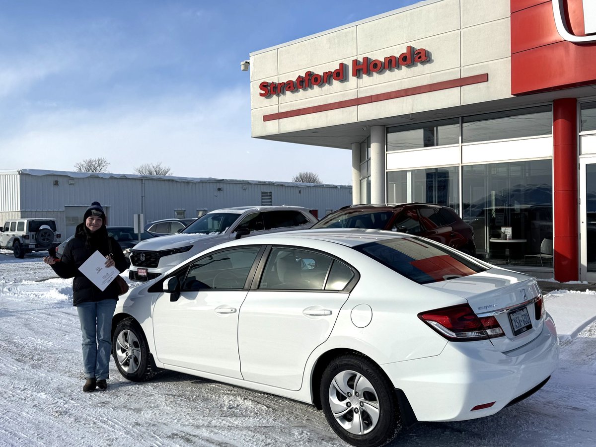 🎉 Congratulations, Sarah! 🎉

A big shoutout to Sarah on the purchase of her very first Honda – a 2015 Honda Civic LX! 🚗✨ Harper was thrilled to help you find the perfect vehicle, and we’re so excited to welcome you to the Stratford Honda family. 💙