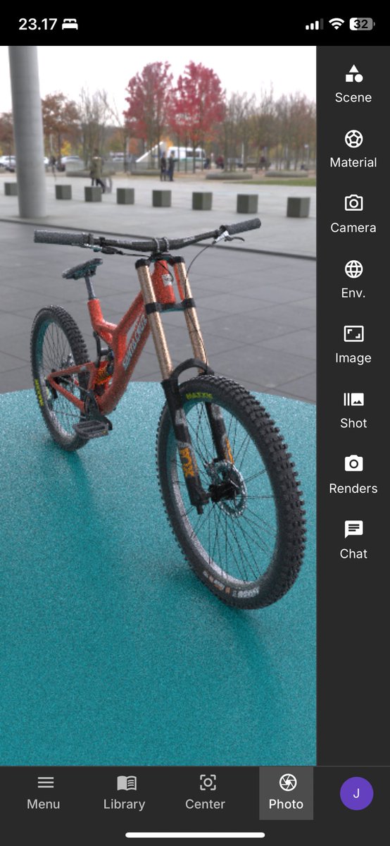 Live rendering on an iPhone in Figurement